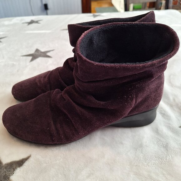 Remonte Dorndorf Ankle Boots Women’s 38 US 7-8‎ Purple Slouch Biker Moto - Picture 4 of 11